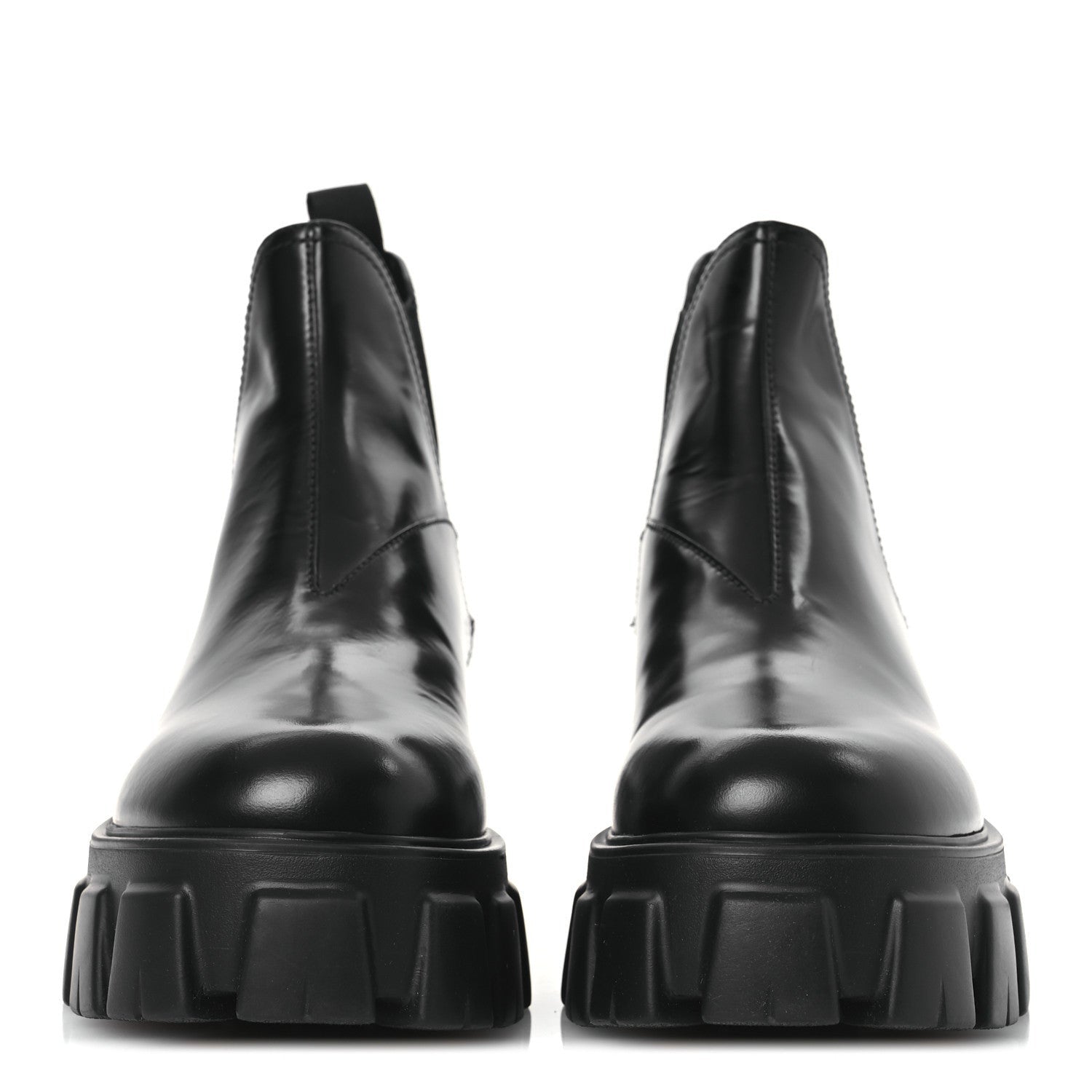 Prada Spazzolato Rois Monolith Chelsea 55mm Ankle Boots 41 Black 3 of 7