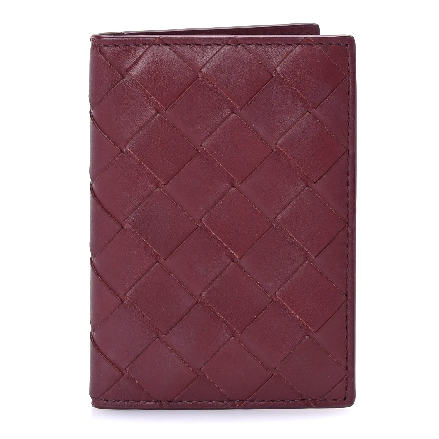 Bottega Veneta Nappa Maxi Intrecciato Bi-Fold Card Holder  Barolo 1 of 7