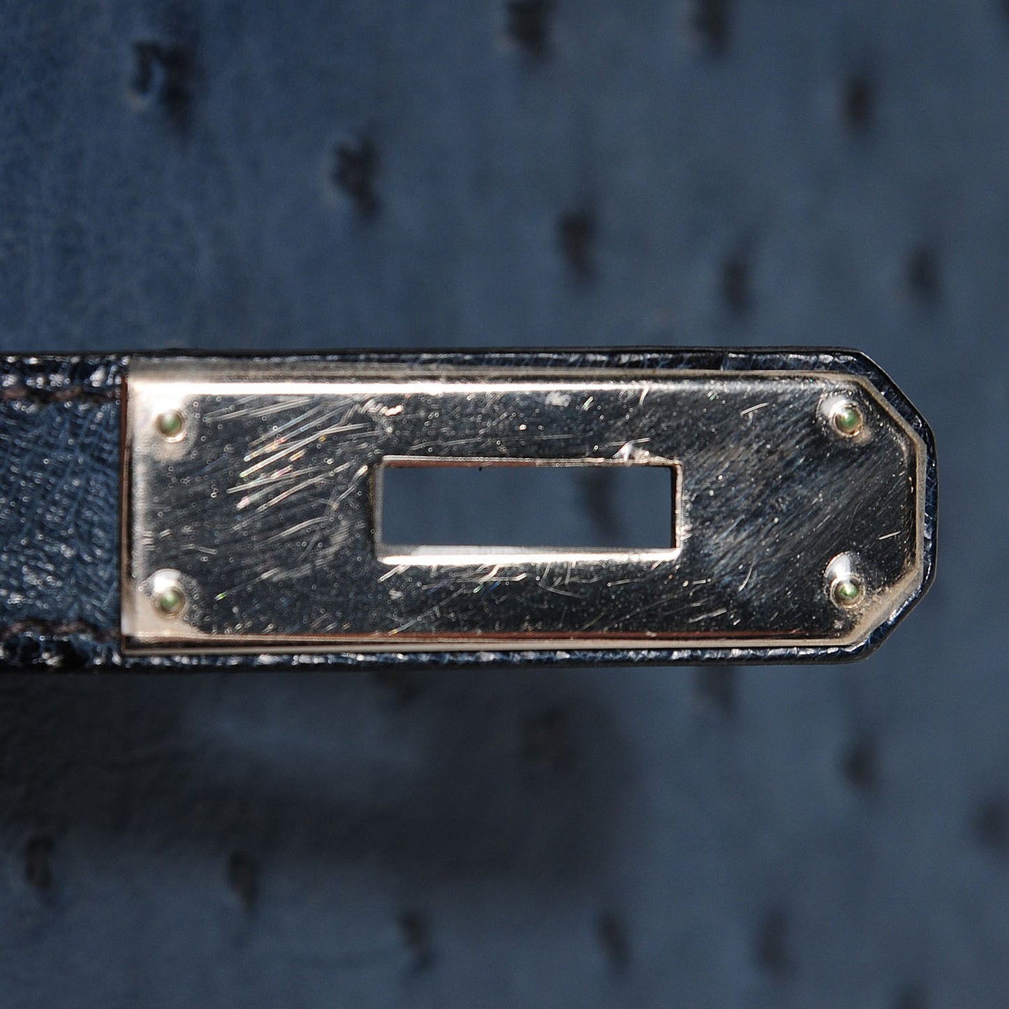 Ostrich Kelly Sellier 28 Bleu Roi