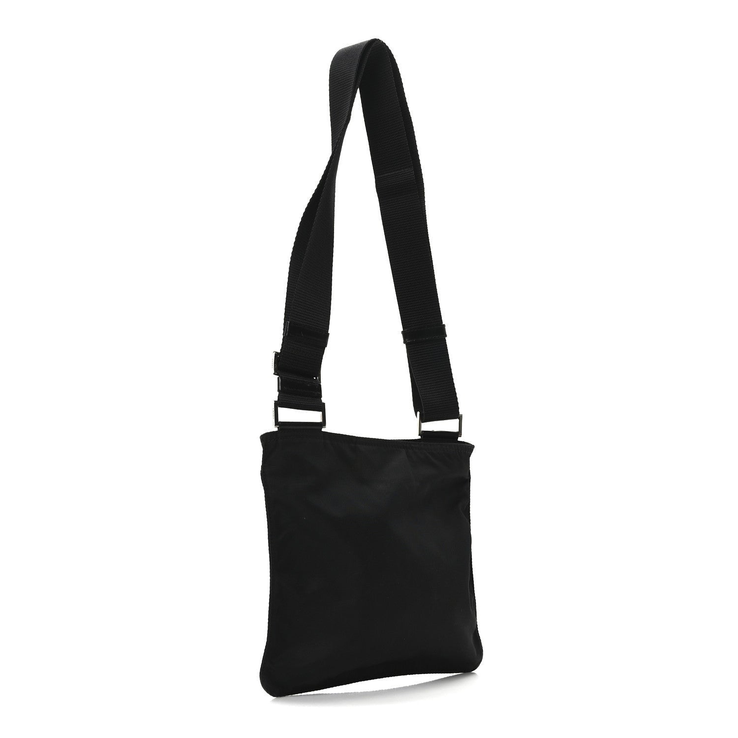 Prada Tessuto Nylon Flat Messenger Bag Black 3 of 7