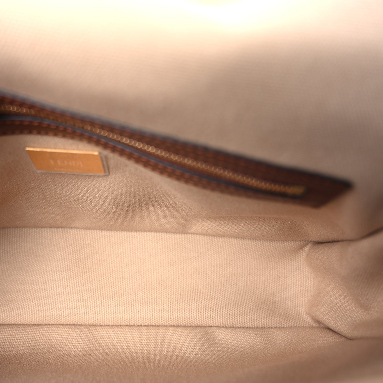 Fendi Sardinian Jacquard Vitello King FF 1974 Embroidered Baguette  Sand Ghianda 4 of 8