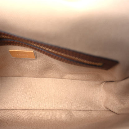 Fendi Sardinian Jacquard Vitello King FF 1974 Embroidered Baguette  Sand Ghianda 4 of 8