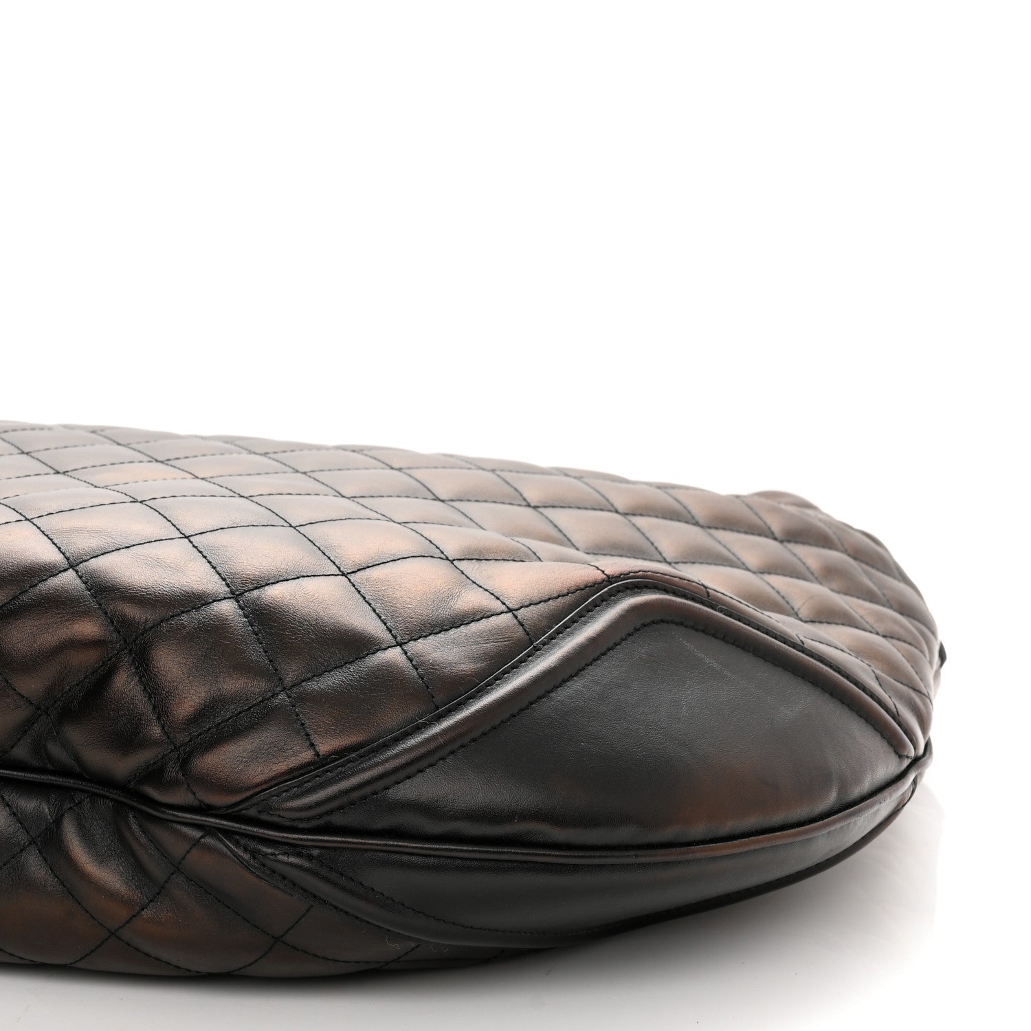 Burberry Metallic Calfskin Quilted Hoxton Hobo Bronze 8 of 8