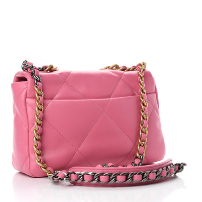 Chanel Lambskin Quilted Medium Chanel 19 Flap Pink 3 of 10