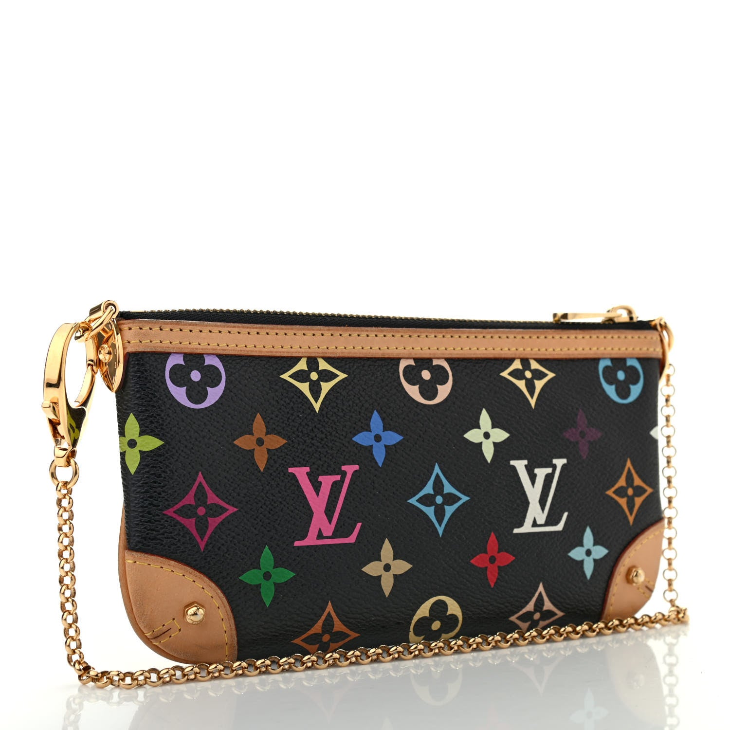 Louis Vuitton Monogram Multicolor Pochette Milla MM Black 3 of 7