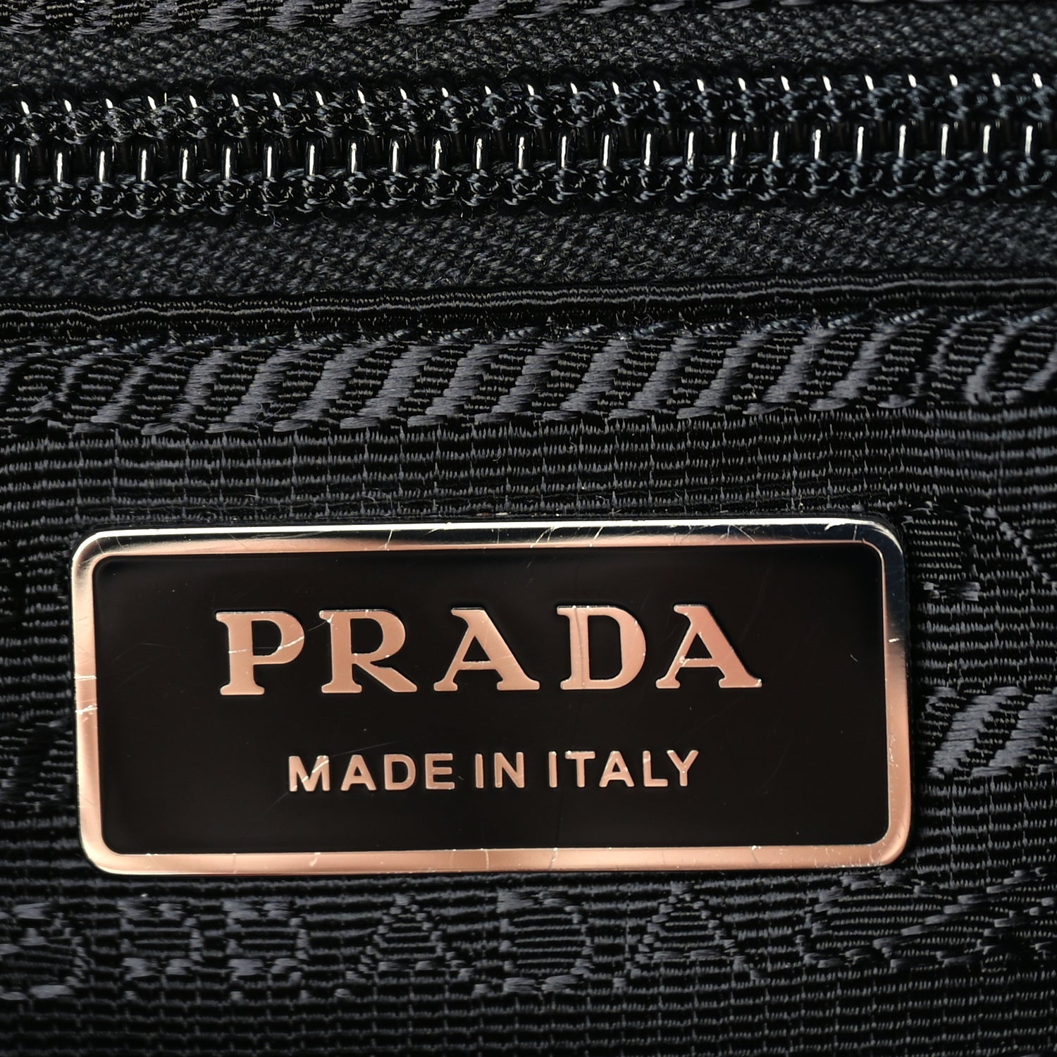 Prada Re-Nylon Vela Saffiano Pocket Double Zip Shoulder Bag  Black 4 of 7
