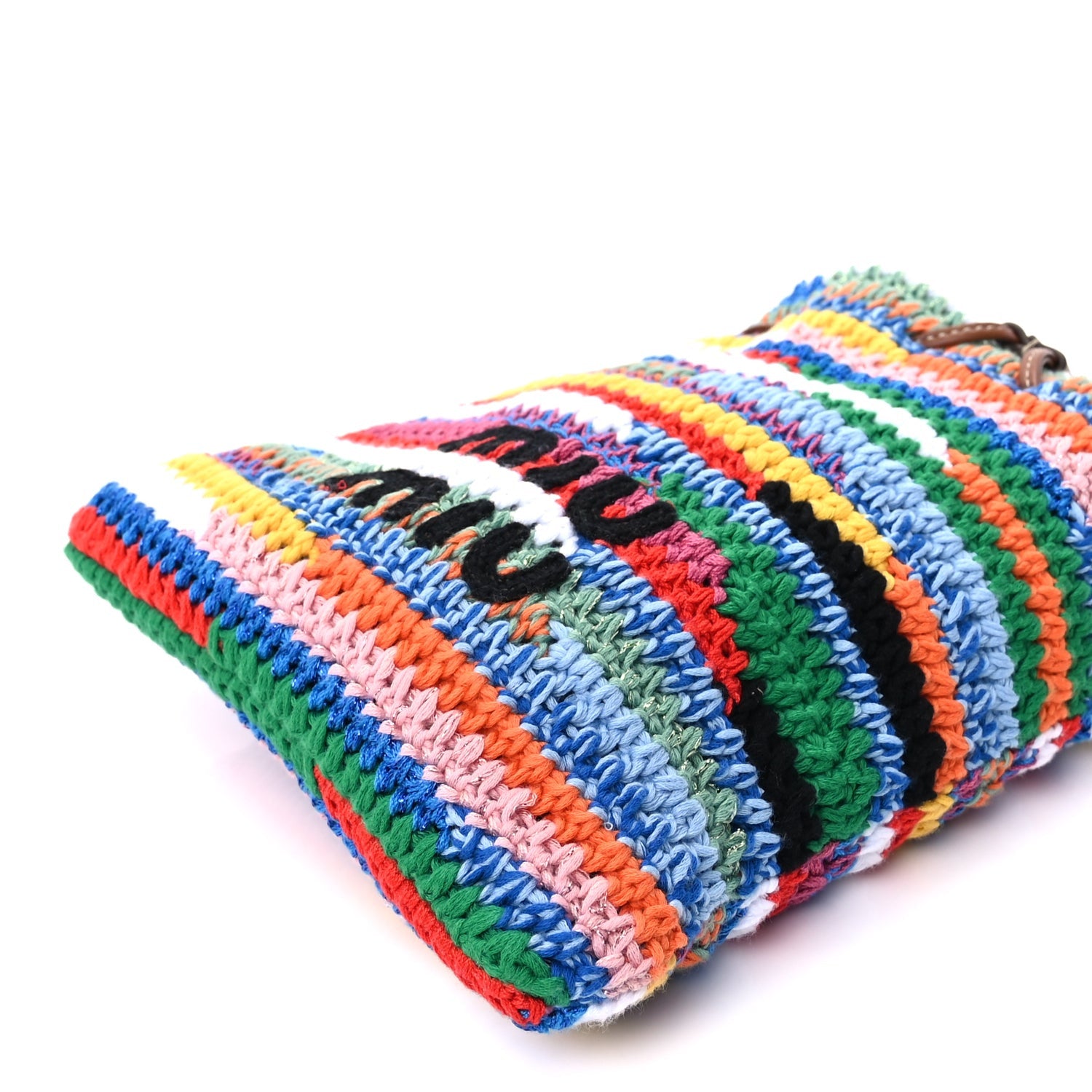 Miu Miu Fabric Crochet Drawstring Pouch  Multicolor 8 of 8