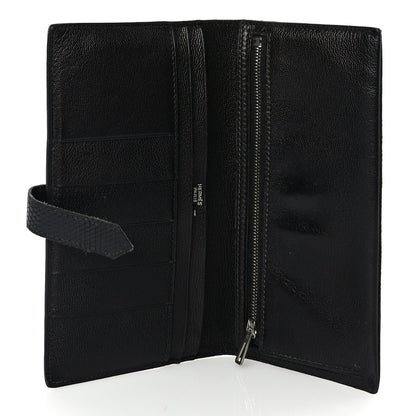 Hermes Lizard Varanus Niloticus Bearn Gusset Wallet Black 5 of 7