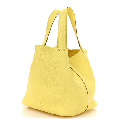 Hermes Taurillon Clemence Picotin Lock 22 MM Lime 3 of 12