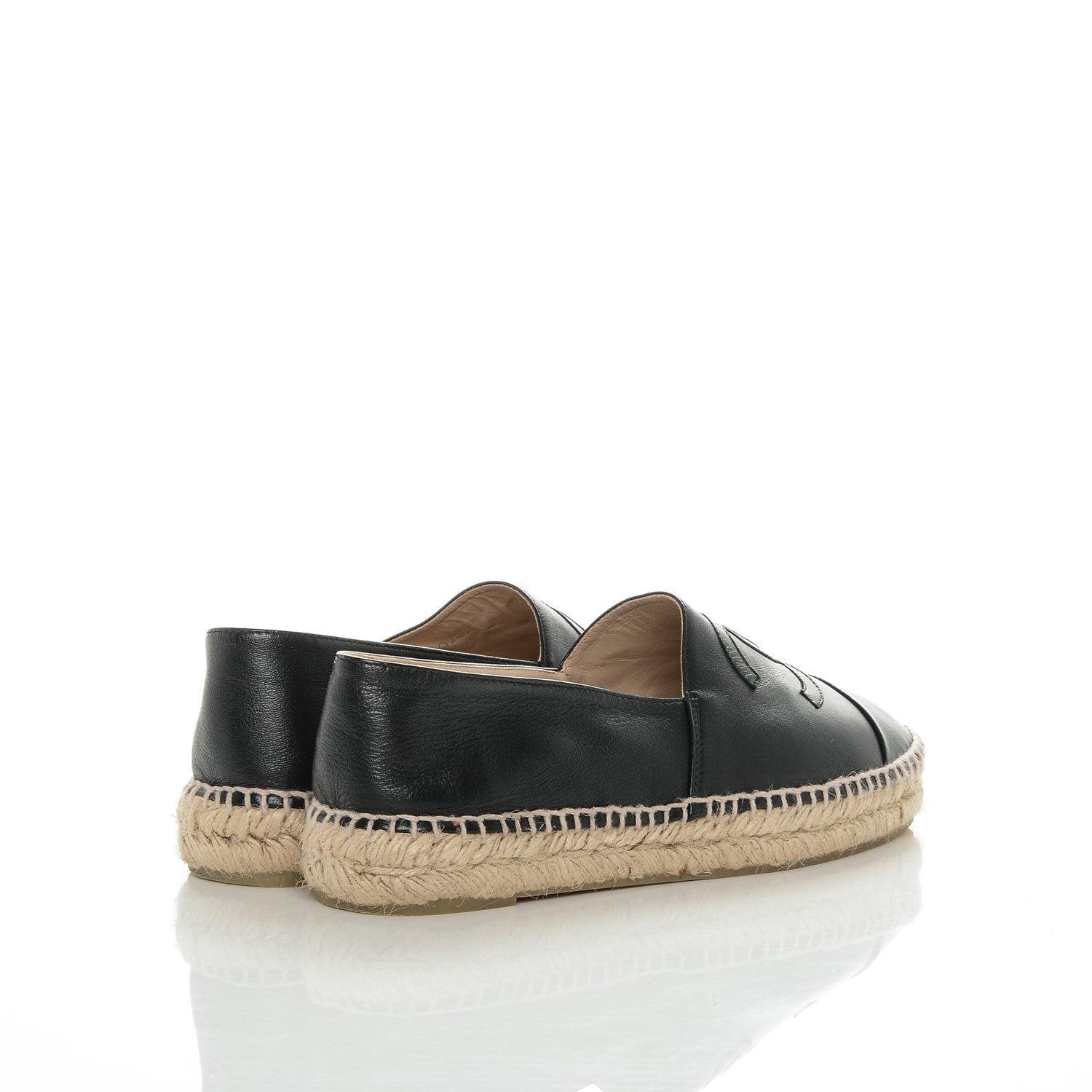 Chanel Lambskin CC Espadrilles 39 Black 4 of 9