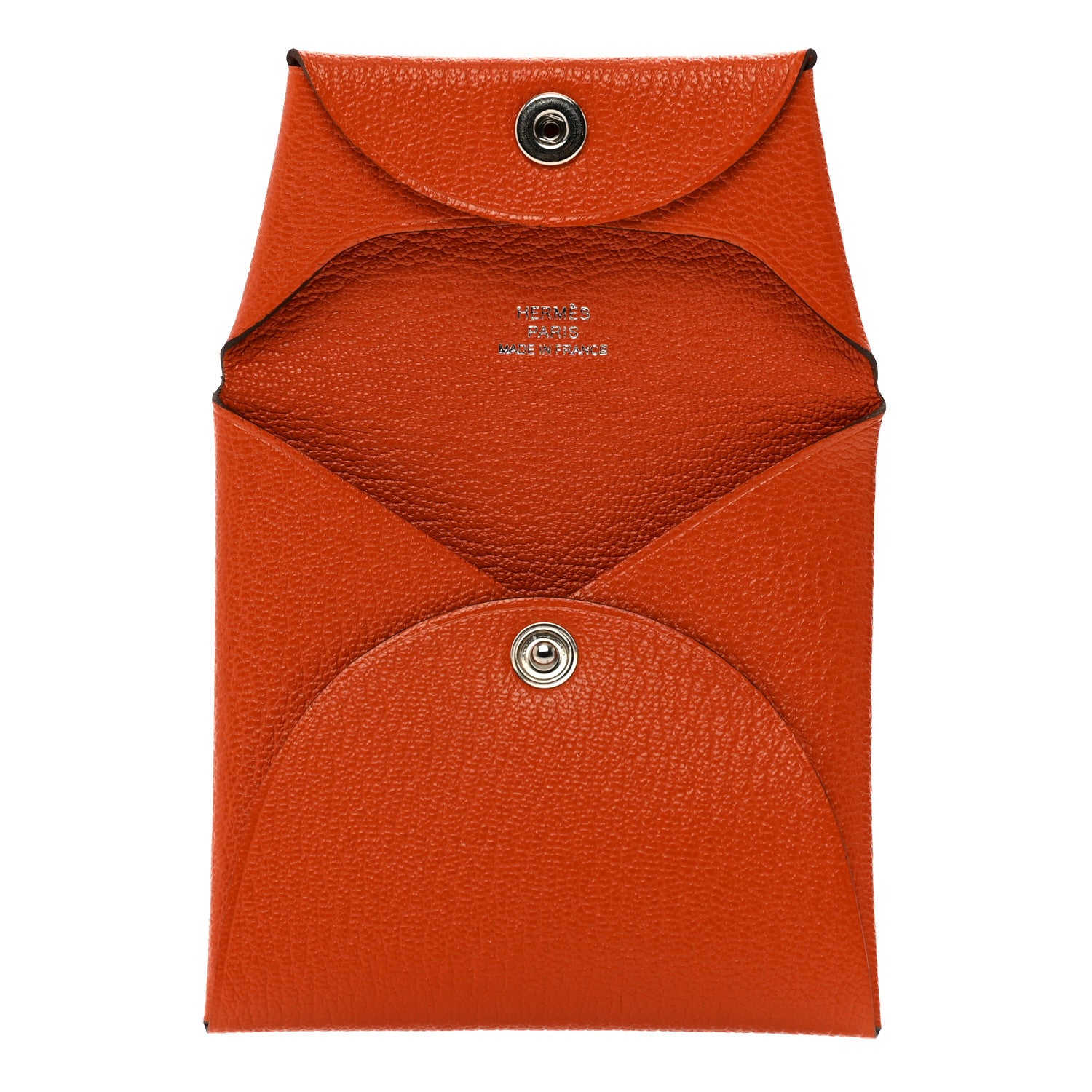 Hermes Chevre Mysore Bastia Coin Purse Feu 6 of 7