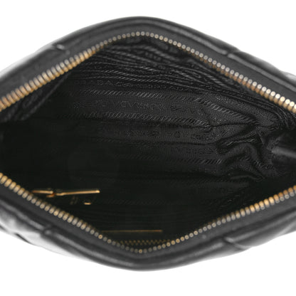 Prada Nappa Triangle Quilted Patchwork System Bag Black 6 of 10