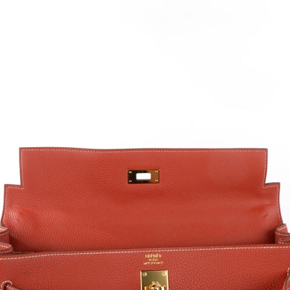 Hermes Togo Kelly Retourne 35 Sanguine 6 of 17