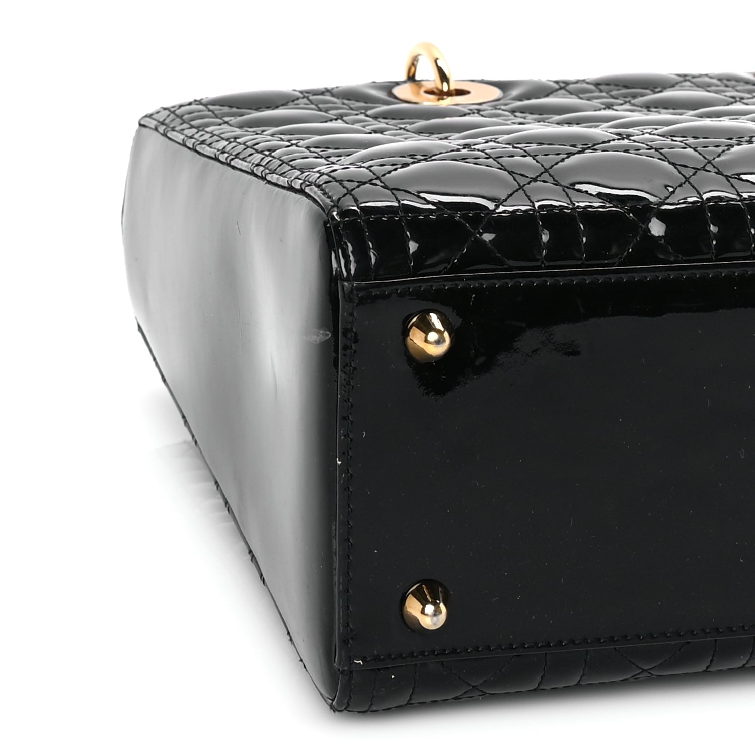 Christian Dior Patent Cannage Large Lady Dior Black 7 of 7