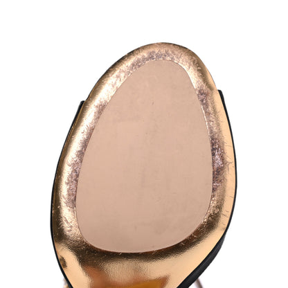 Christian Dior Satin Crystal Embellished Ankle Strap Sandals 39.5 Black 10 of 21