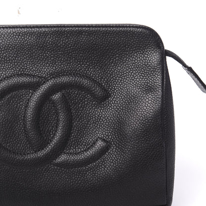 Chanel Caviar Timeless CC Cosmetic Pouch Black 8 of 10