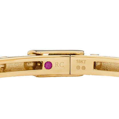 Roberto Coin 18K Yellow Gold Symphony Pois Moi Oval Bangle Bracelet 3 of 3