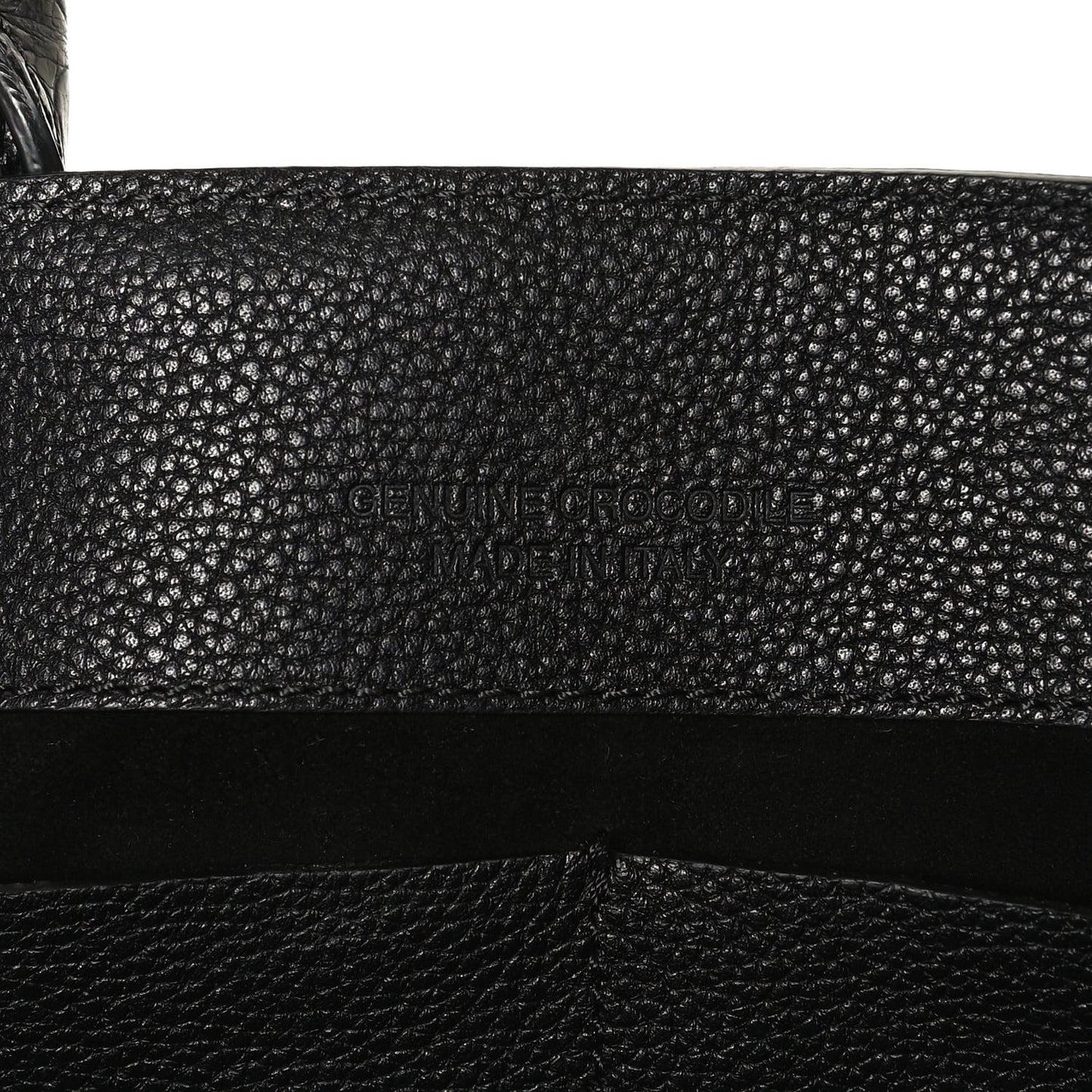 Calfskin Crocodile Cristie Satchel Black