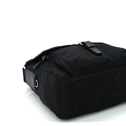 Prada Re-Nylon Vela Saffiano Pocket Single Buckle Messenger Shoulder Bag  Black 7 of 8