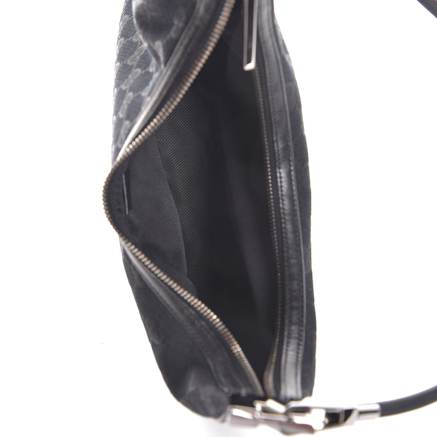 Gucci Monogram GG Small Clasp Hobo Black 5 of 7