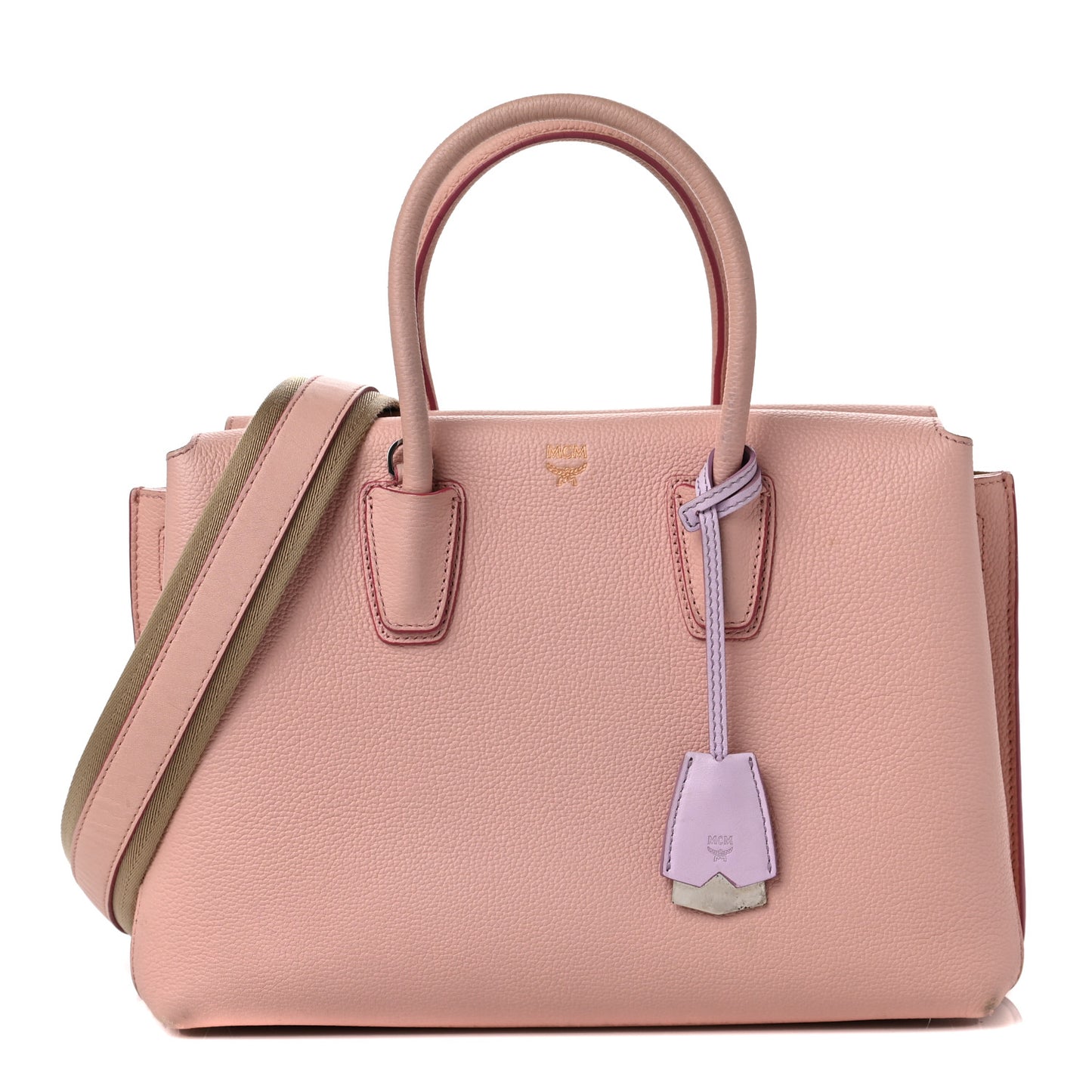 Grained Calfskin Medium Milla Tote Pink Blush