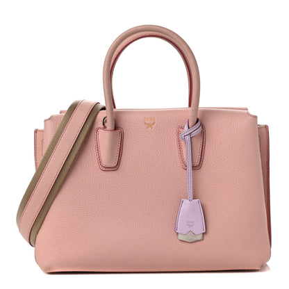 MCM Grained Calfskin Medium Milla Tote Pink Blush 1 of 12