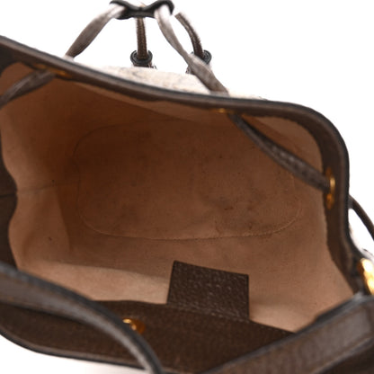 Gucci GG Supreme Monogram Web Mini Ophidia Bucket Bag Brown 5 of 15