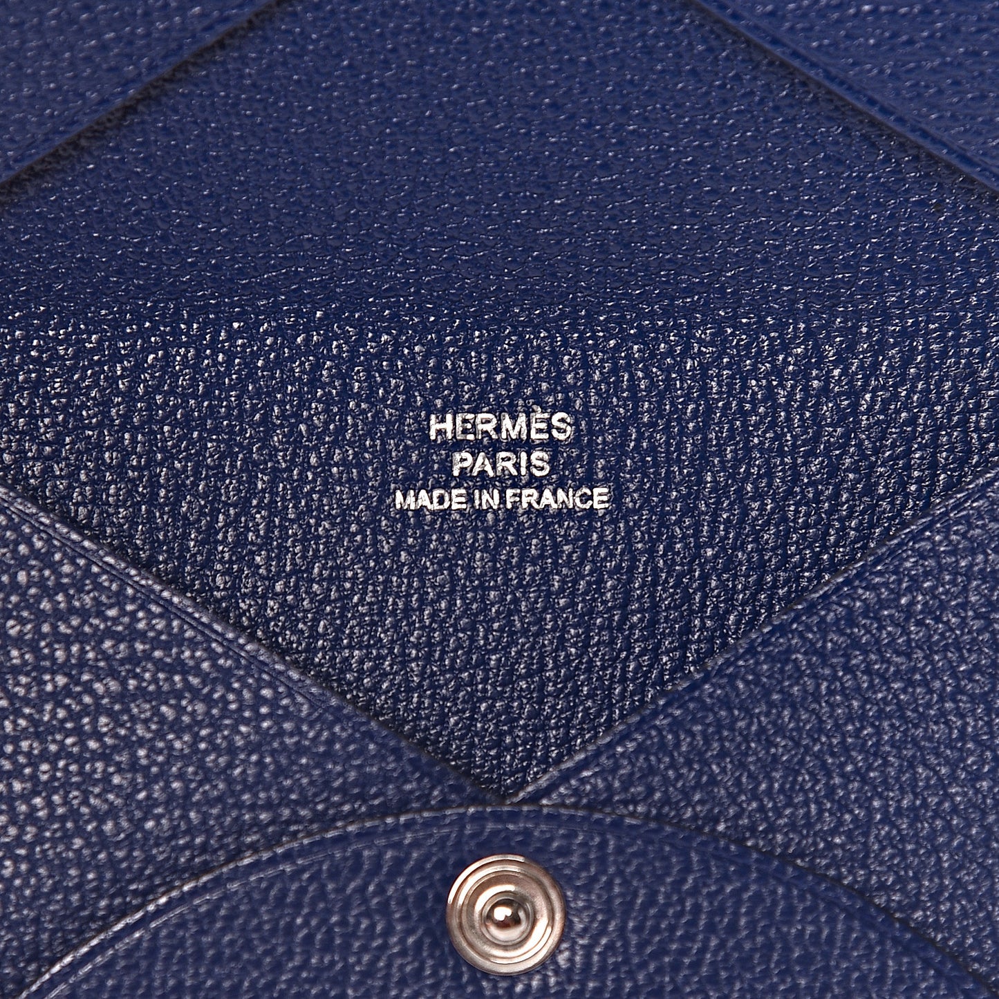 Chevre Mysore Calvi Card Case Bleu Encre