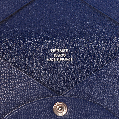 Hermes Chevre Mysore Calvi Card Case Bleu Encre 6 of 8