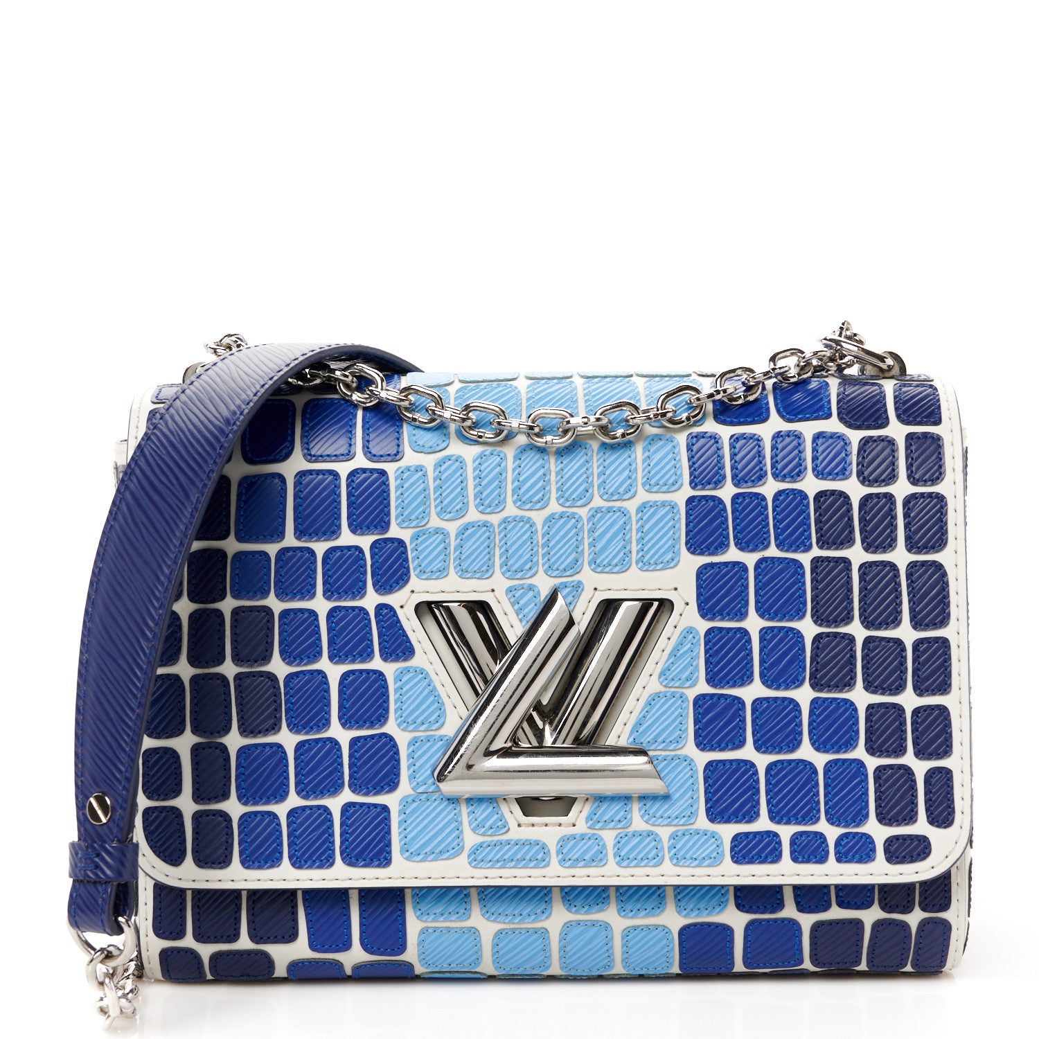 Louis Vuitton Epi Savane Twist Shoulder Bag MM Blue 1 of 11