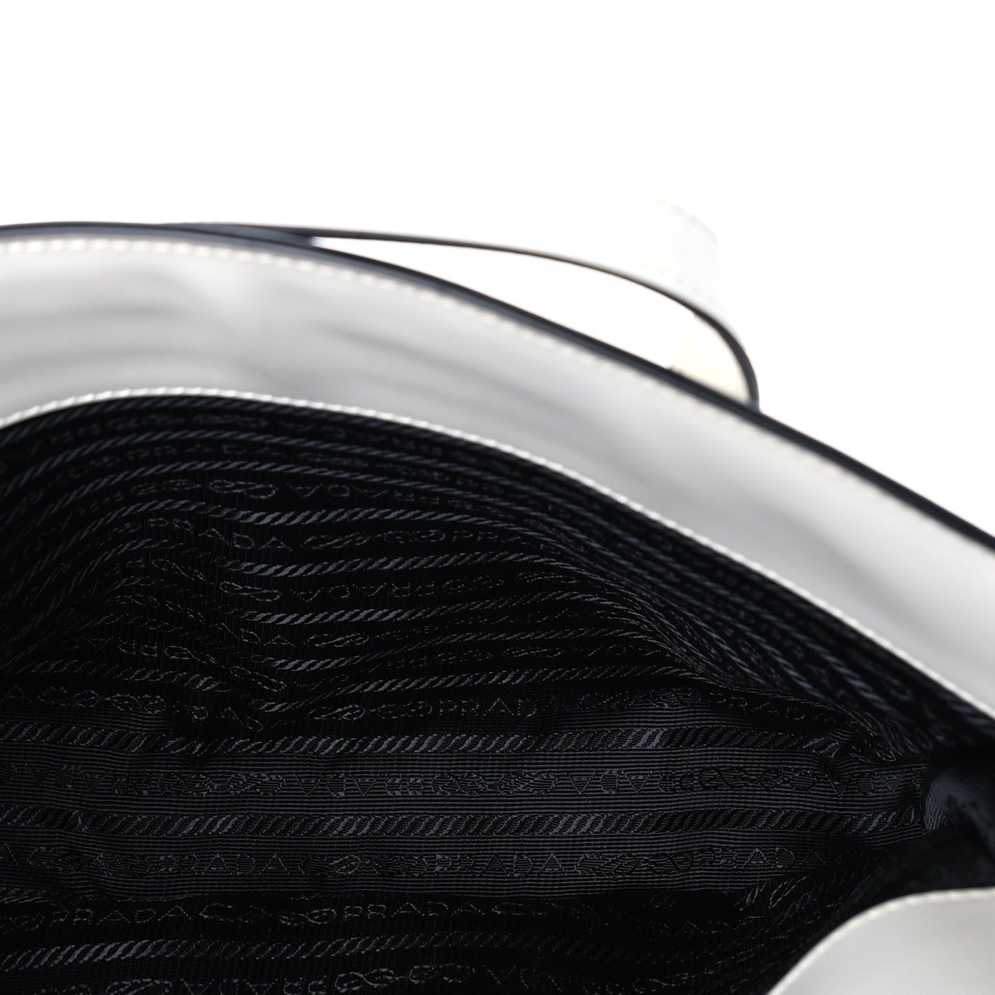 Spazzolato Medium Re-Edition 1995 Double Handle Handbag White