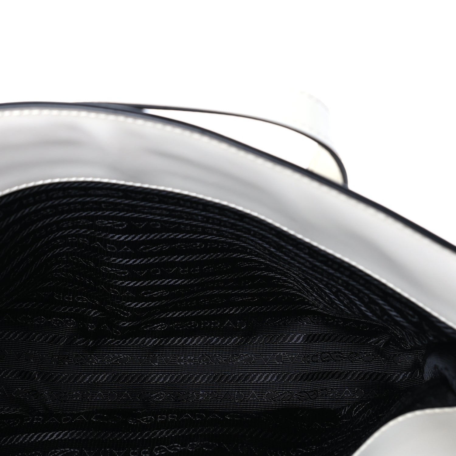 Prada Spazzolato Medium Re-Edition 1995 Double Handle Handbag White 4 of 7