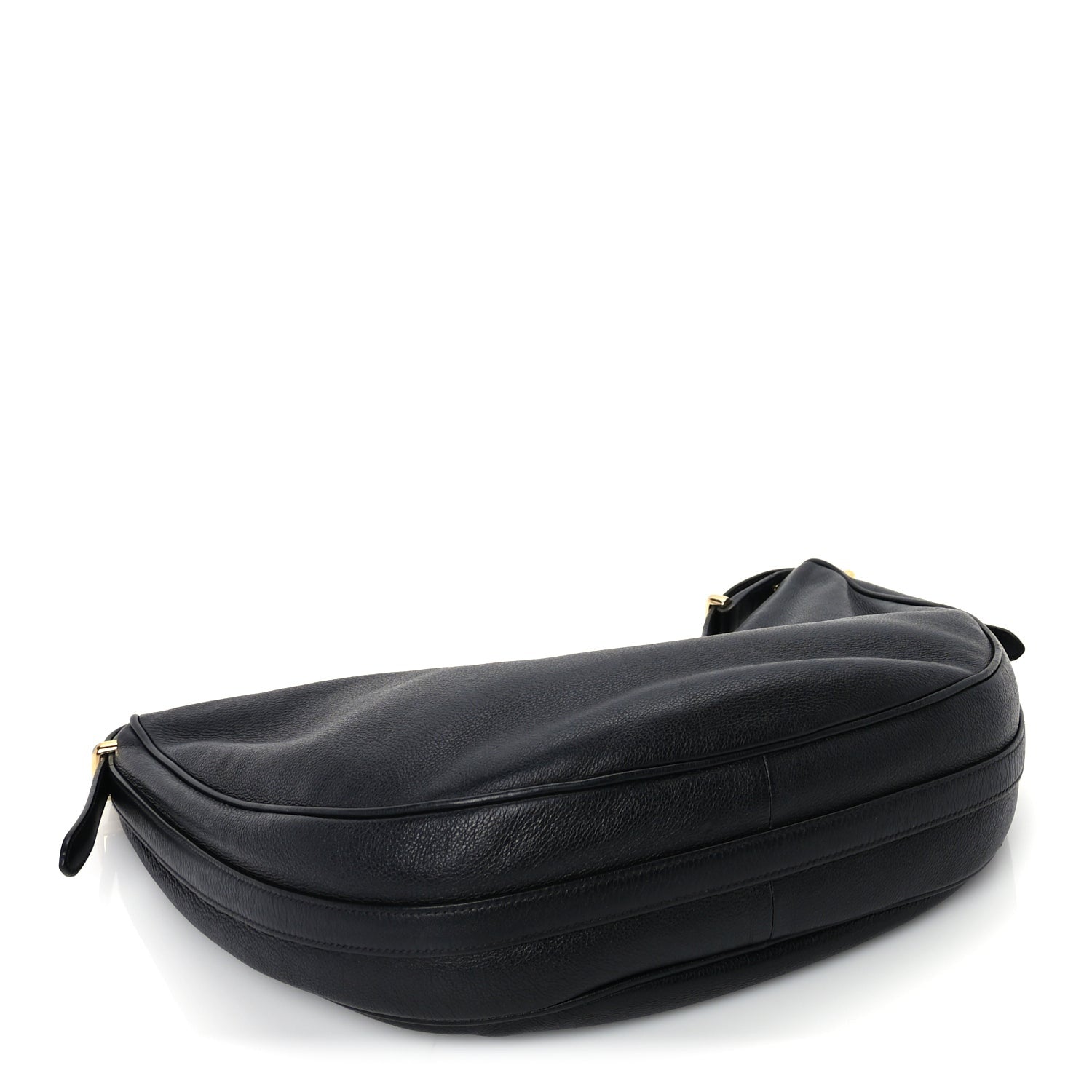 Prada Soft Calfskin Arque Shoulder Bag  Black 3 of 8