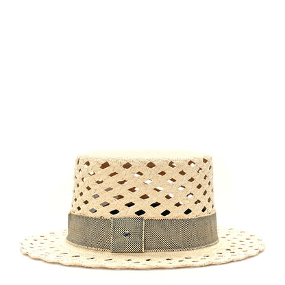 Hermes Straw Panama Elenora Hat 57 Naturel Black 5 of 8