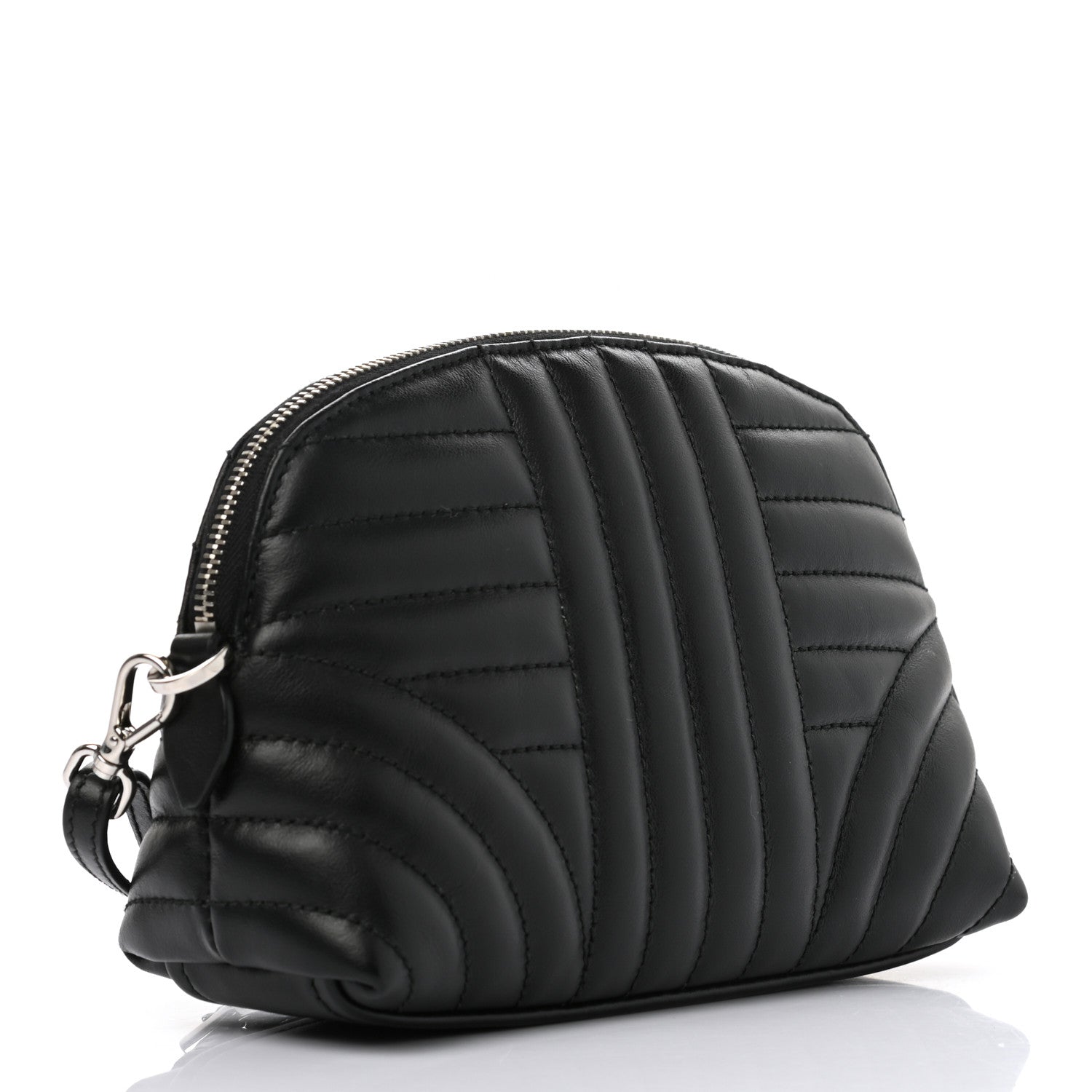 Prada Soft Calfskin Diagramme Wristlet Pouch Bag Black 3 of 7