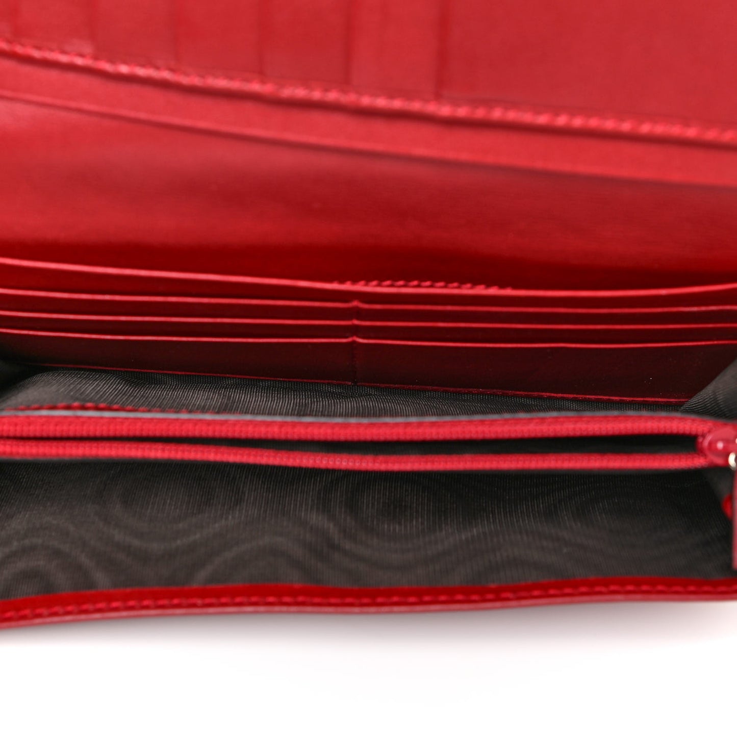 Soft Microguccissima Continental Wallet Red