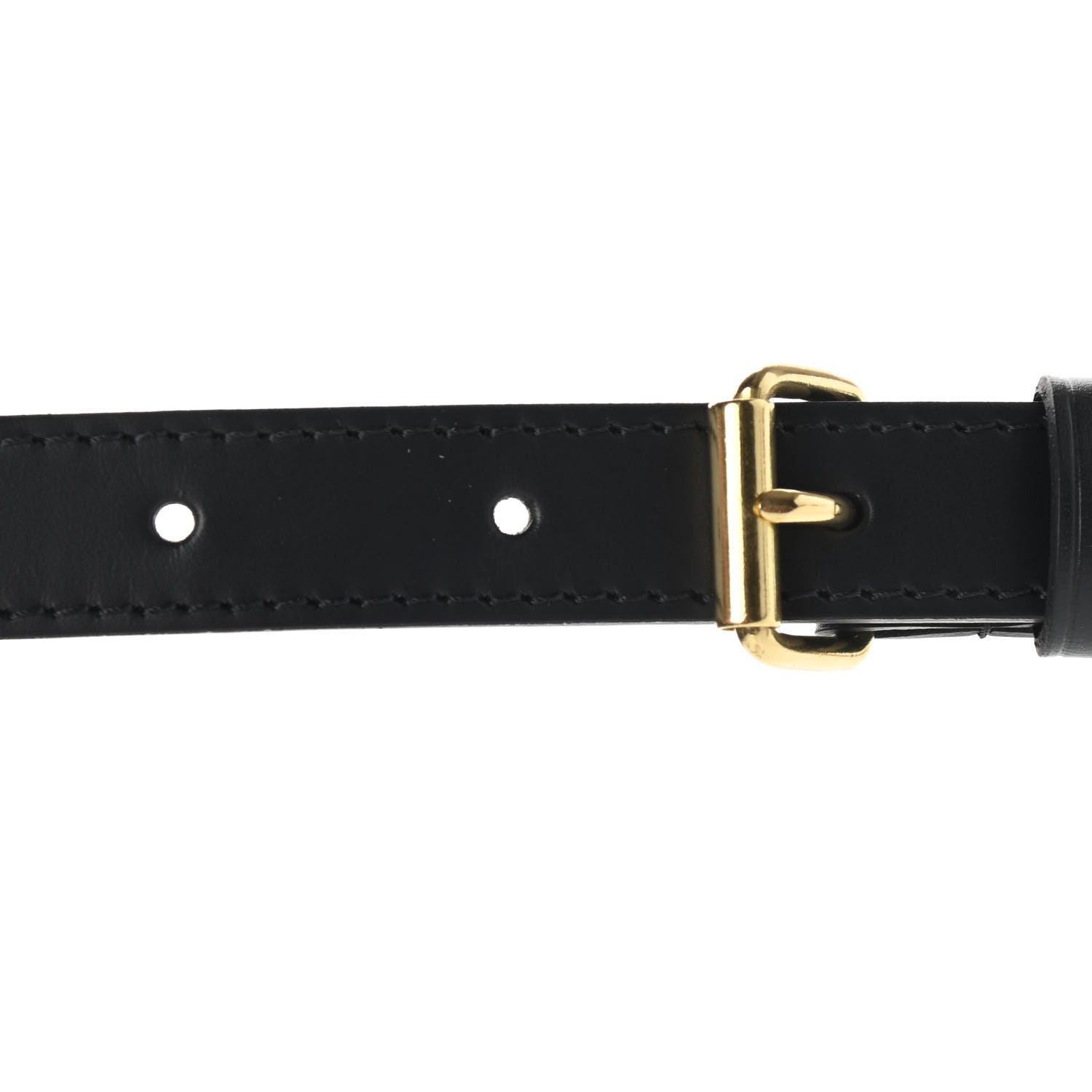 Louis Vuitton Calfskin 16mm Adjustable Shoulder Strap Black 4 of 6