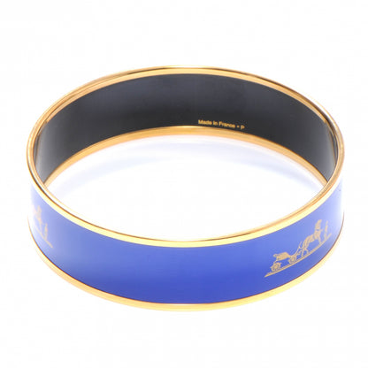 Hermes Enamel Wide Caleche Bracelet Bleu 65 3 of 5