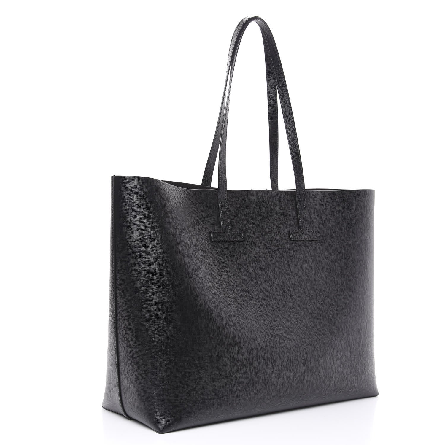 Tom Ford Grained Calfskin Large T Tote Black 2 of 8