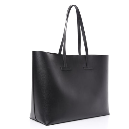 Tom Ford Grained Calfskin Large T Tote Black 2 of 8