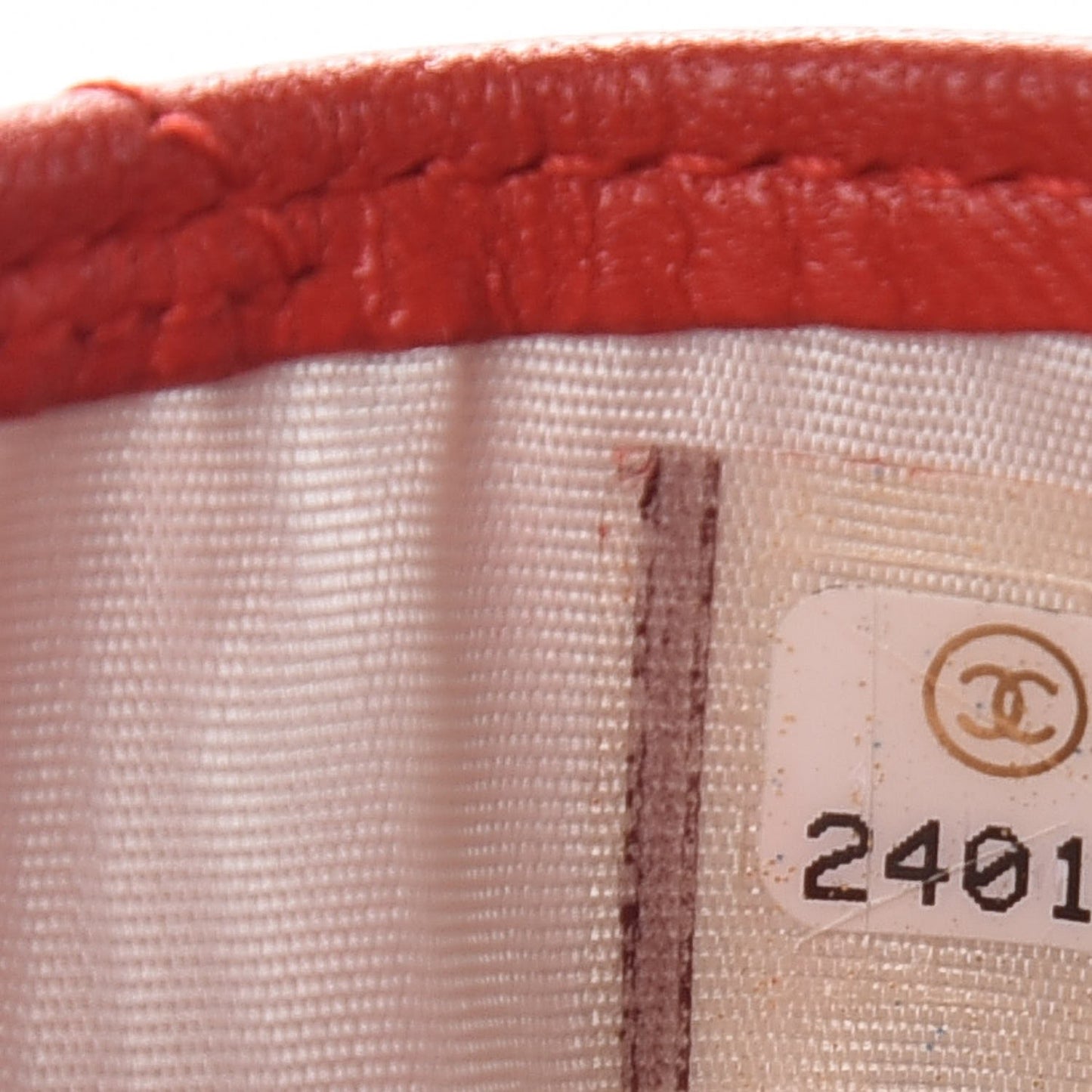 Lambskin Quilted Card Holder Red