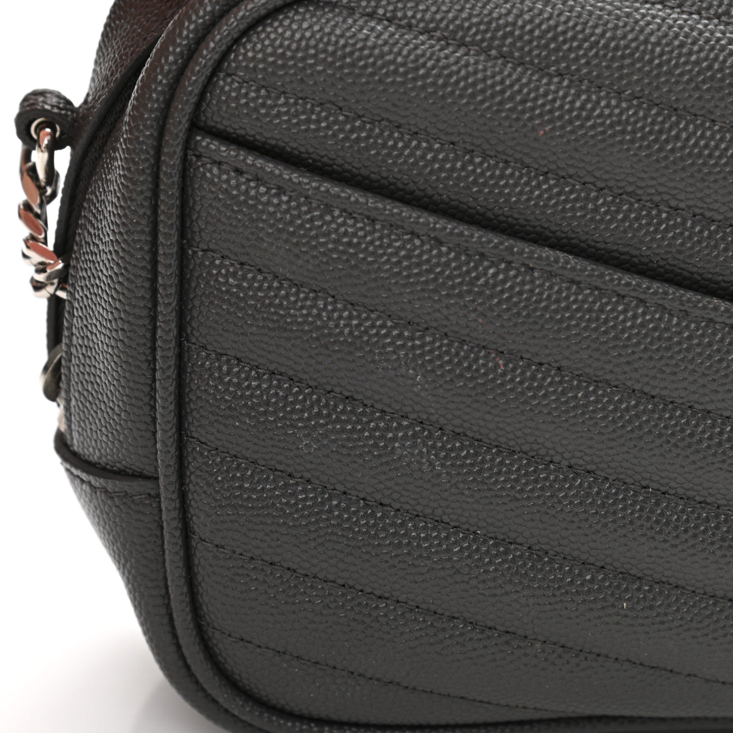 Saint Laurent Grain De Poudre Matelasse Monogram Mini Lou Camera Bag Asphalt 14 of 14