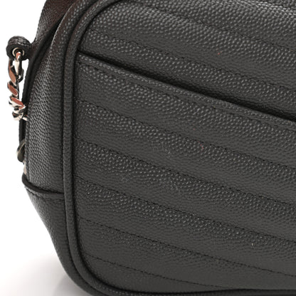 Saint Laurent Grain De Poudre Matelasse Monogram Mini Lou Camera Bag Asphalt 14 of 14
