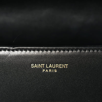 Saint Laurent Shiny Calfskin Le Fermoir Top Handle Bag Black 5 of 8