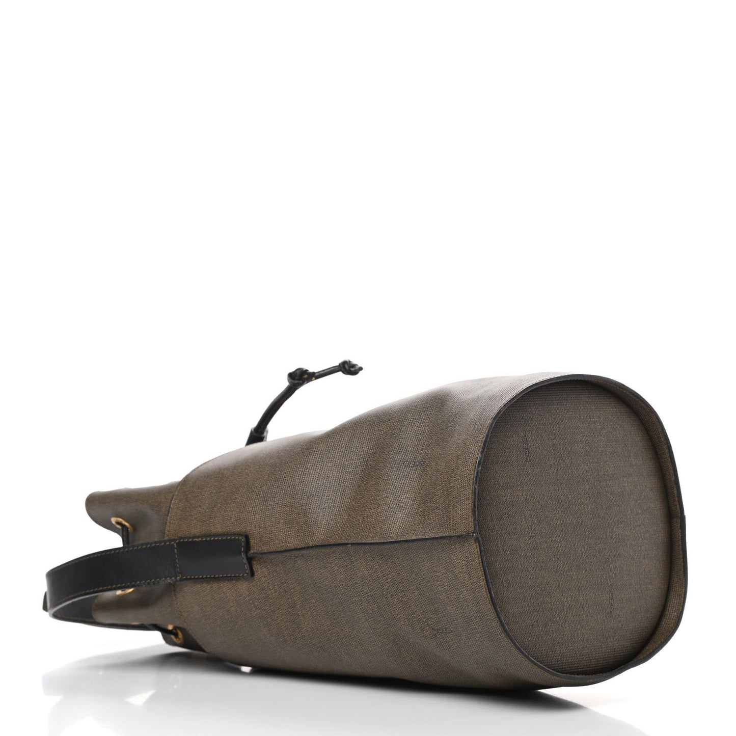 Coated Canvas Bucket Bag Brown