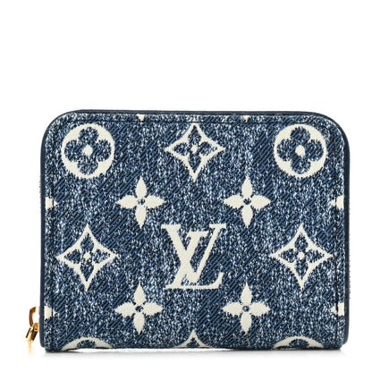 Louis Vuitton Denim Monogram Jacquard Zippy Coin Purse Bleu 1 of 7