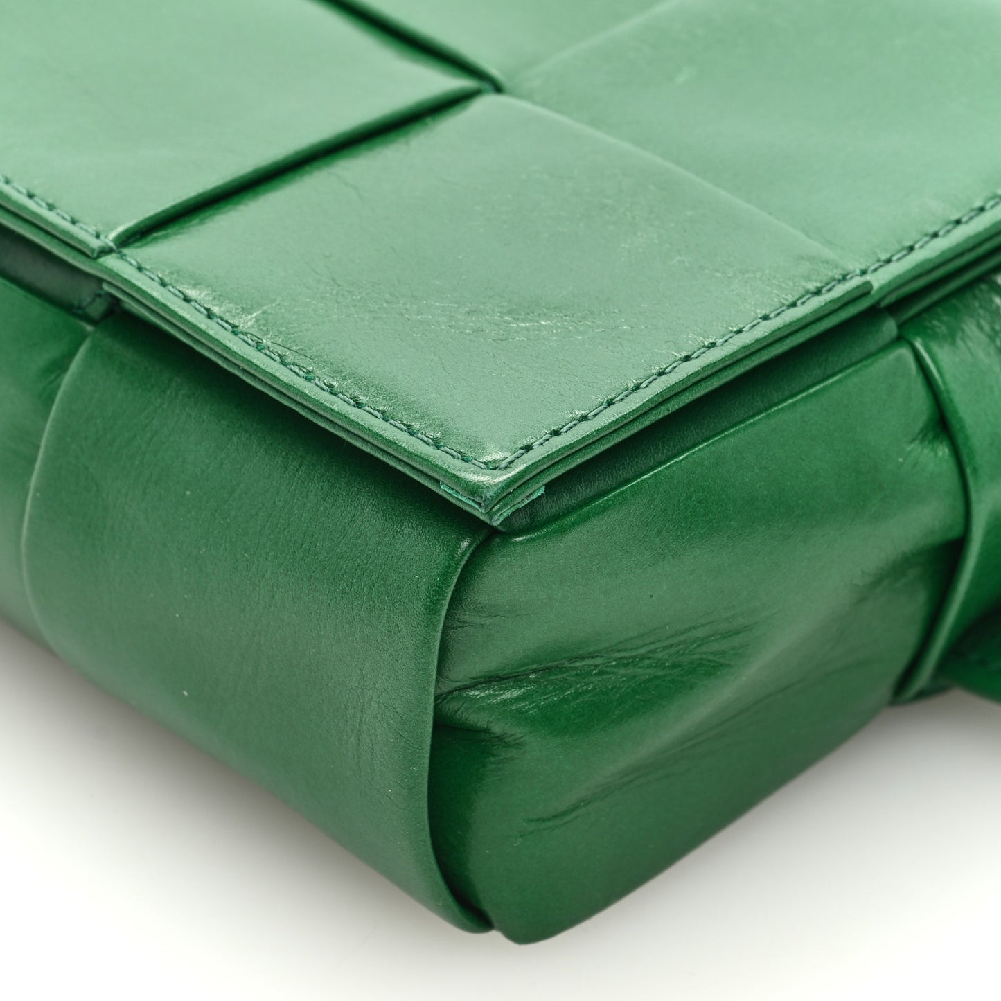 Paper Calfskin Intreccio Cassette Belt Bag Parakeet