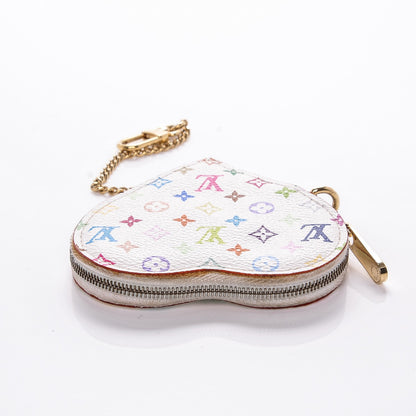 Louis Vuitton Monogram Multicolor Coeur Heart Coin Purse White 5 of 8