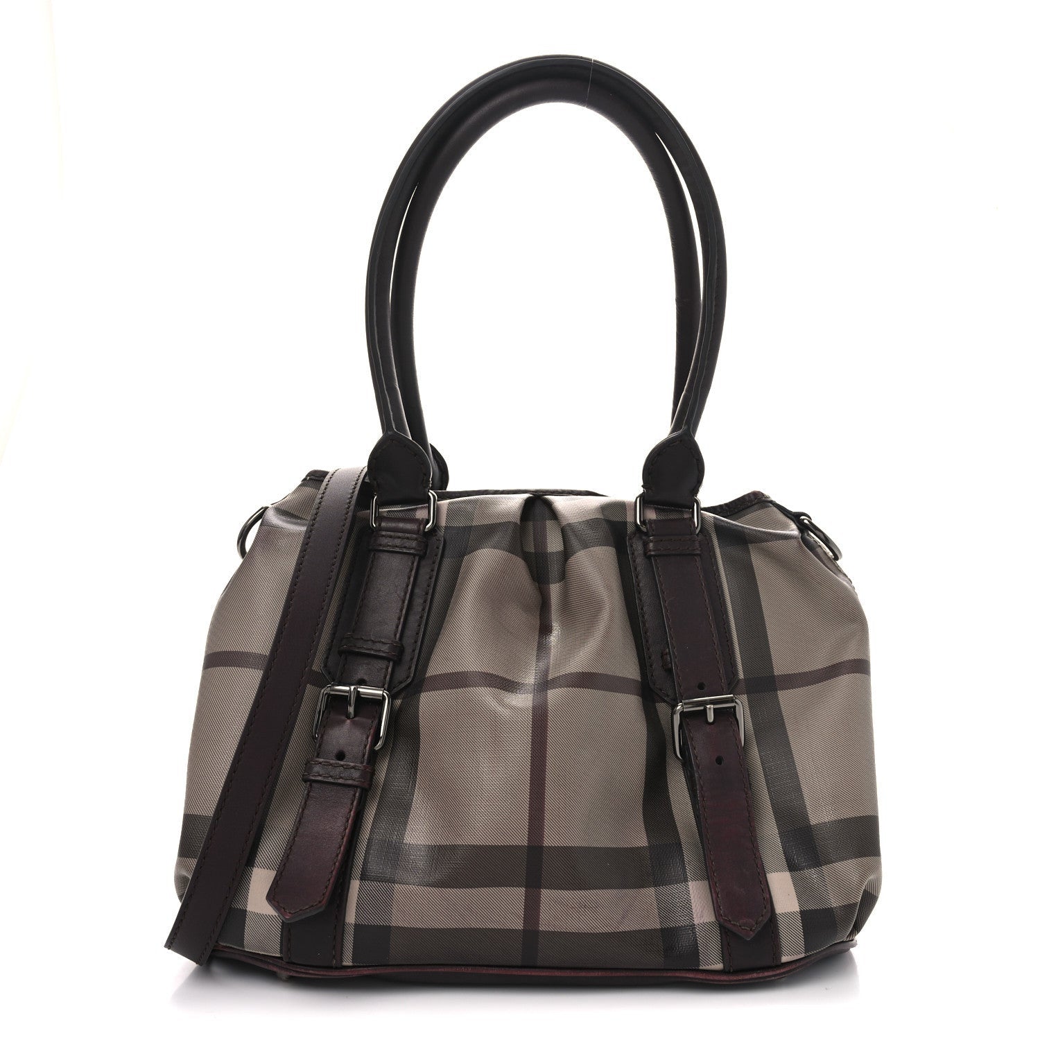 Burberry Smoked Check Small Northfield Tote Plum 1 of 7