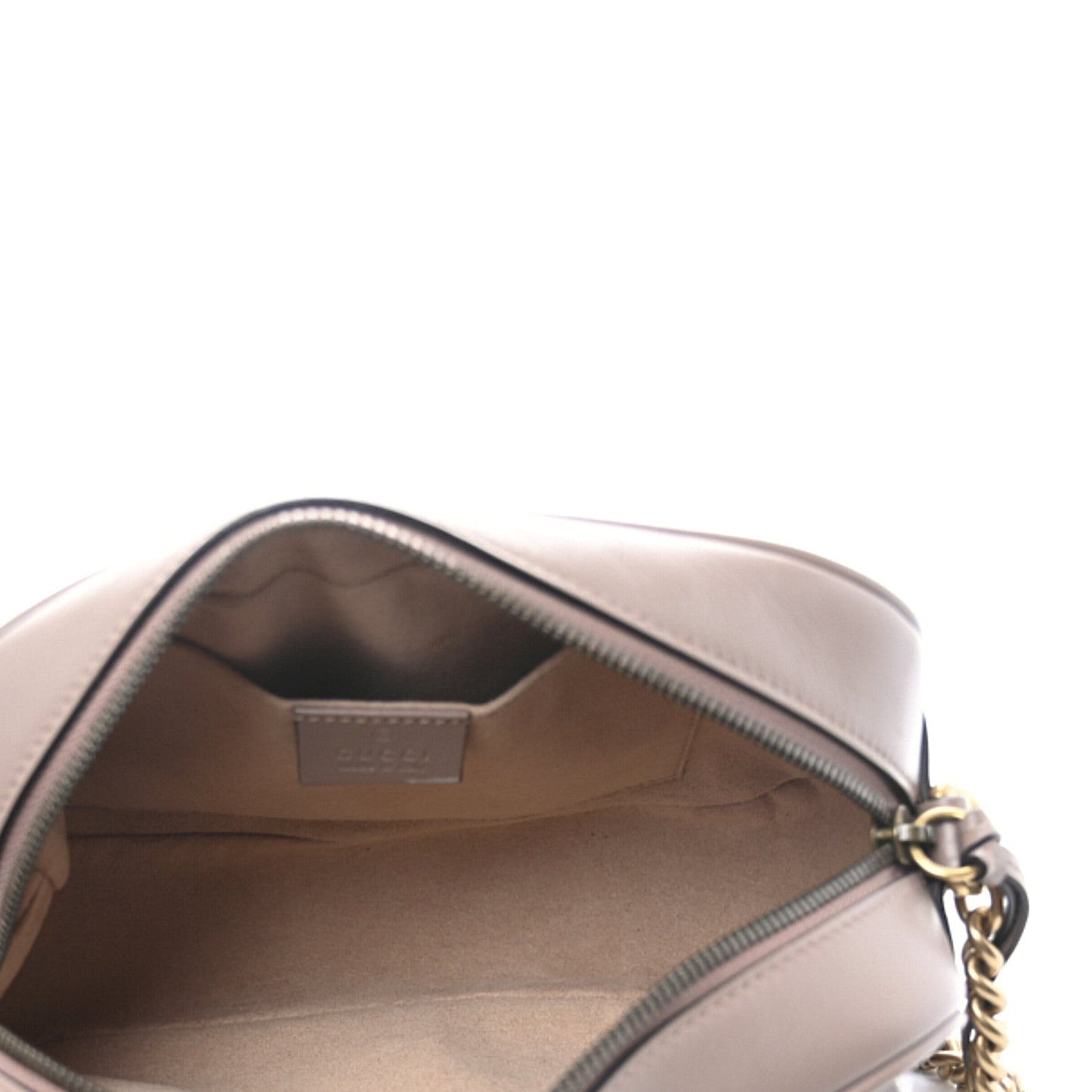 Calfskin Matelasse Small GG Marmont Chain Shoulder Bag Porcelain Rose